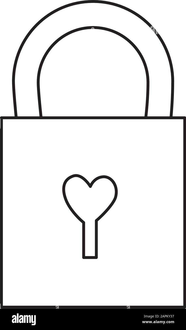padlock with heart isolated icon Stock Vector Image & Art - Alamy