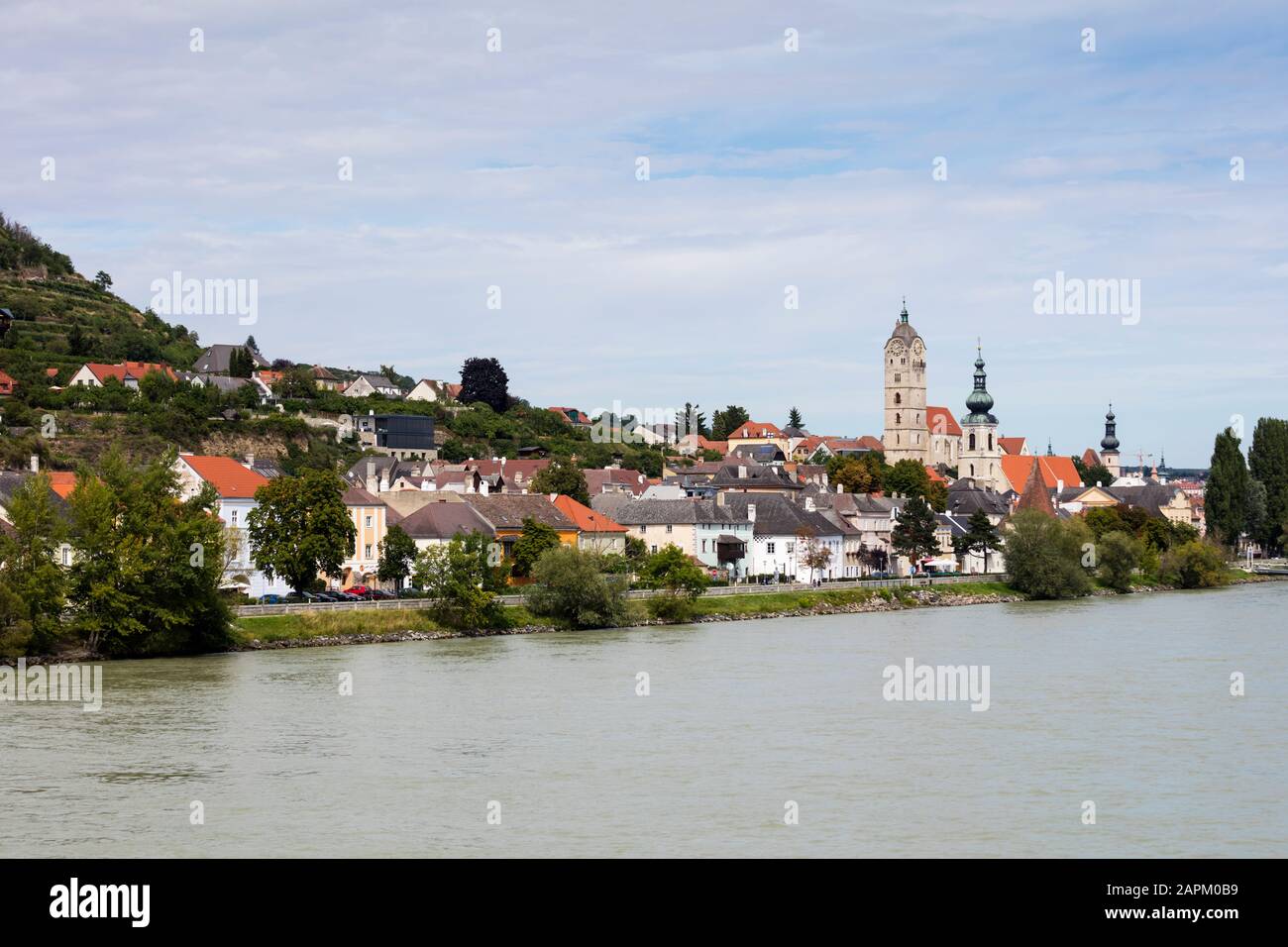 Austria, Lower Austria, Krems an der Donau, Houses of riverside town