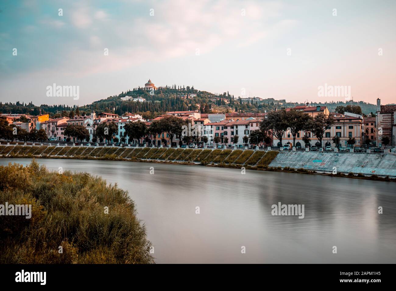 Italy, Veneto, Verona and Adige river Stock Photo - Alamy