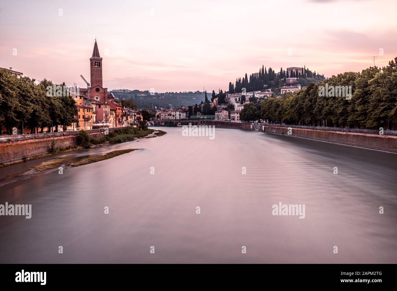 Italy, Veneto, Verona and Adige river Stock Photo - Alamy