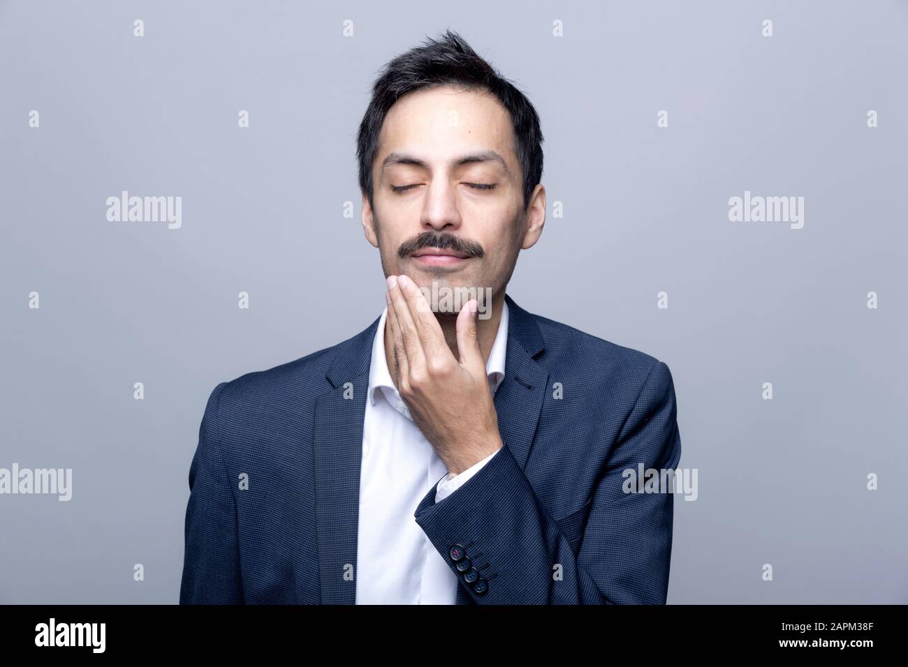 Black man eyes shut close up hi-res stock photography and images - Alamy