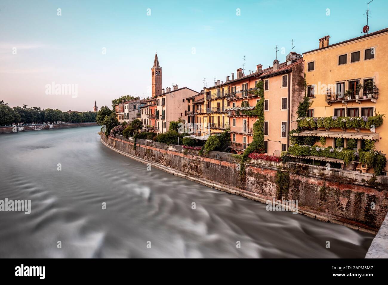 Italy, Veneto, Verona and Adige river Stock Photo - Alamy