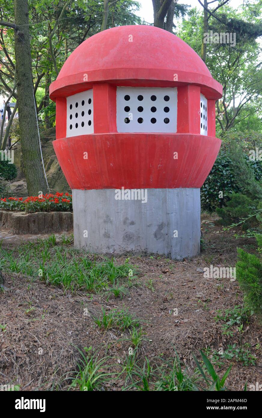 Ventilator shaft in the shape of the mushroom viewing towers in Signal Hill  park in Qingdao, Shandong province, China Stock Photo - Alamy