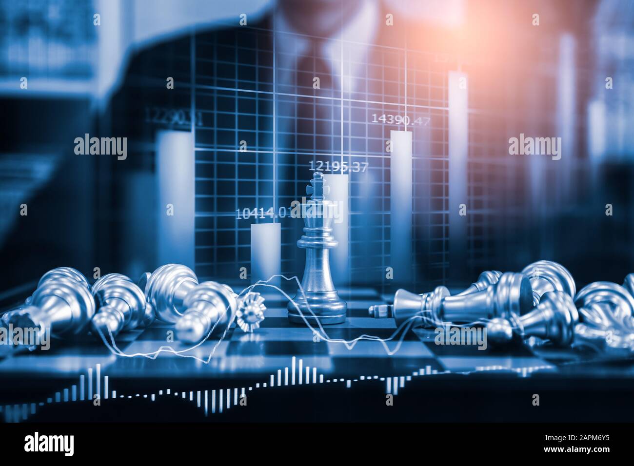 chess game on board indicators chart forex and graph stock market finance  investment business digital marketing finance concept Stock Photo - Alamy