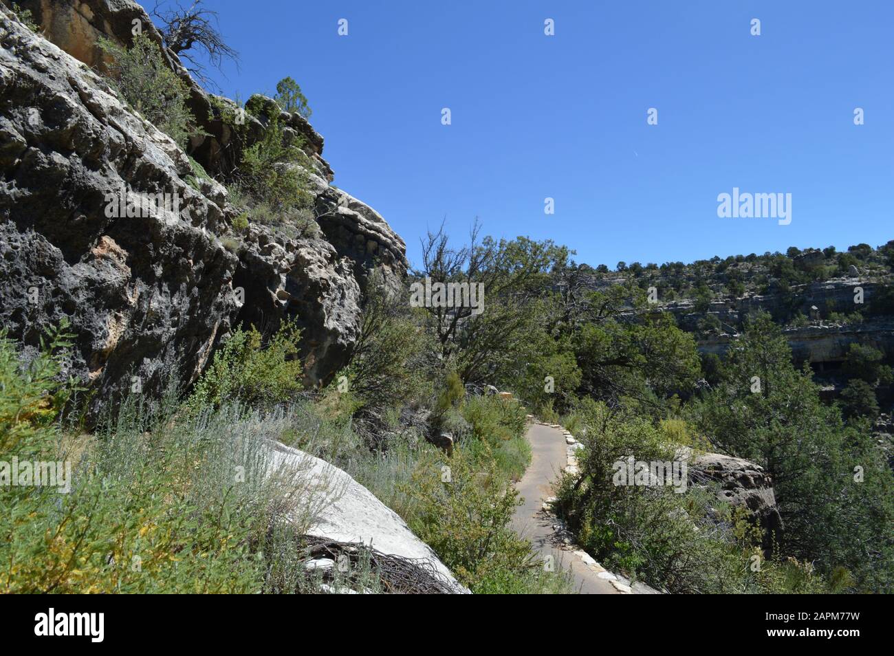 Walnut Canyon National Park Cliffs Hillside Stock Photo Alamy
