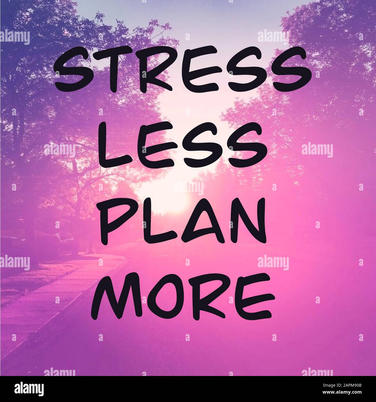 Inspirational Motivational Quote - Stress less plan more with pink ...