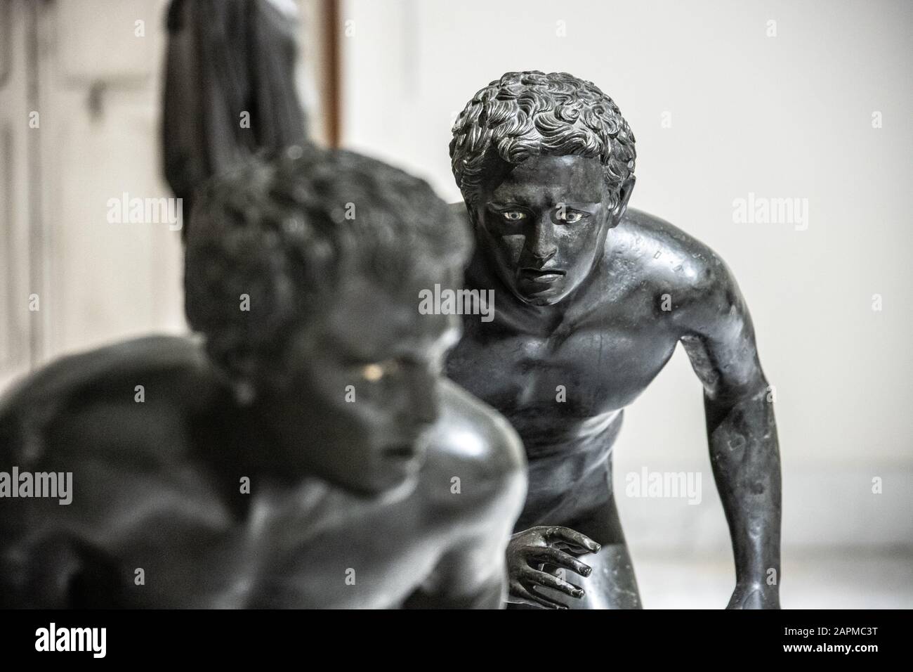Athelete or Corridore, sculpture, Pompeii, National Archeolocial Museum, Naples, Italy Stock Photo