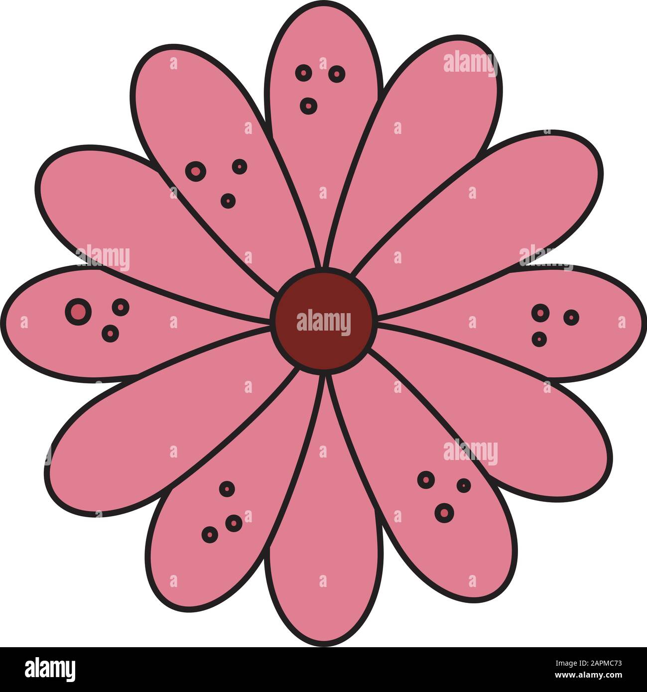 cute flower natural isolated icon Stock Vector Image & Art - Alamy