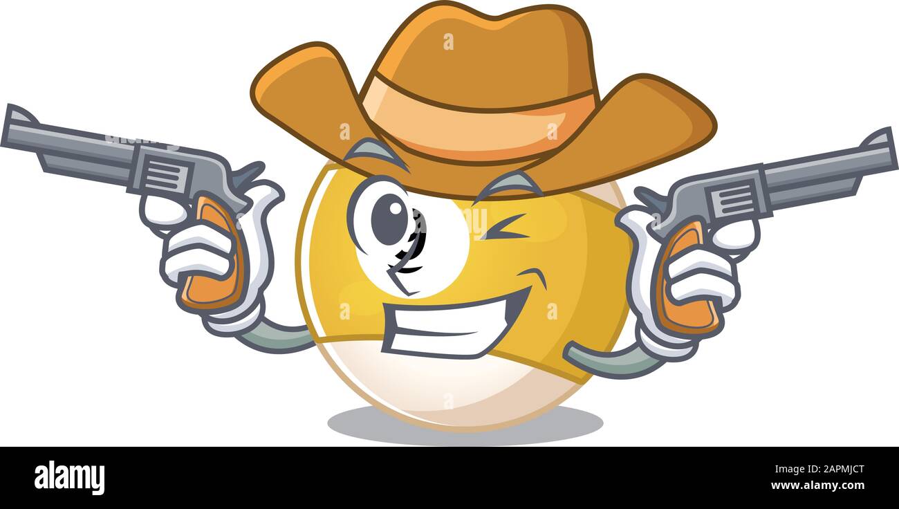 Billiard ball dressed as a Cowboy having guns Stock Vector Image & Art Alamy
