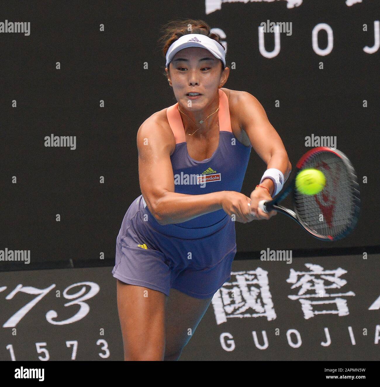 Melbourne, Australia. 23rd Jan, 2020. D4 Qiang Wang (CHN) in third round match Photo Anne Parker International Sports Fotos Ltd/Alamy Live News Stock Photo