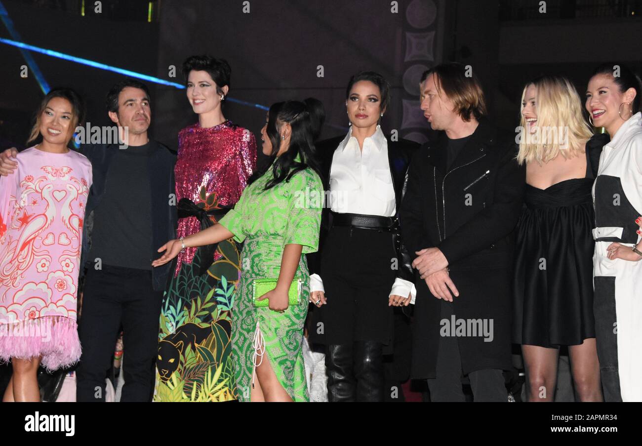 Jurnee Smollett-Bell, Rosie Perez, Mary Elizabeth Winstead, Margot Robbie  and Ella Jay Brasco attending the world premiere of Birds of Prey and the  Fantabulous Emancipation of One Harley Quinn, held at the