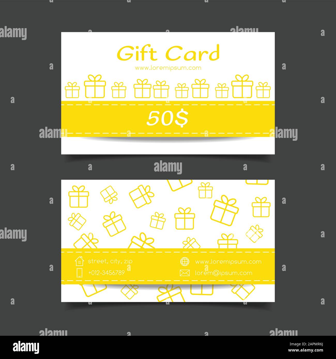 Gift card vector template Stock Vector