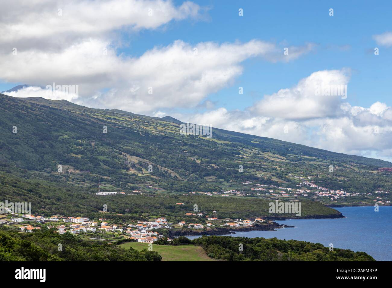 Santa Amaro and Prainha de Baixo from Terra Alta on Pico island in the  Azores, Portugal Stock Photo - Alamy