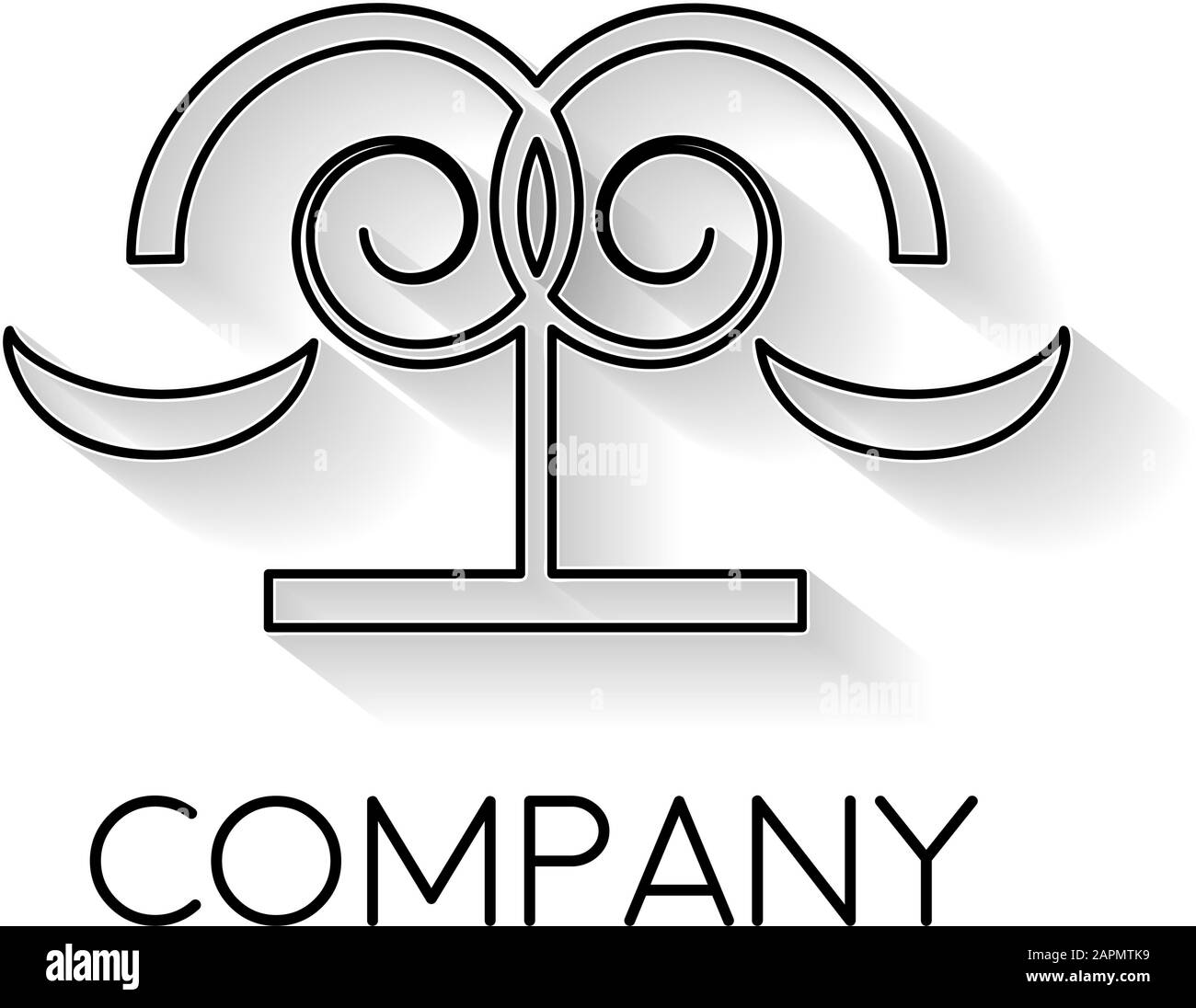 Vector sign abstract lawyer, in linear style Stock Vector Image & Art