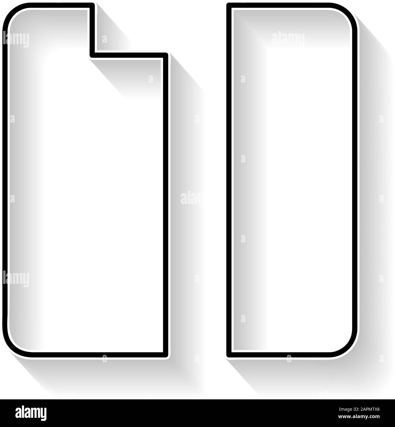vector-number-1-sign-made-with-black-line-stock-vector-image-art-alamy