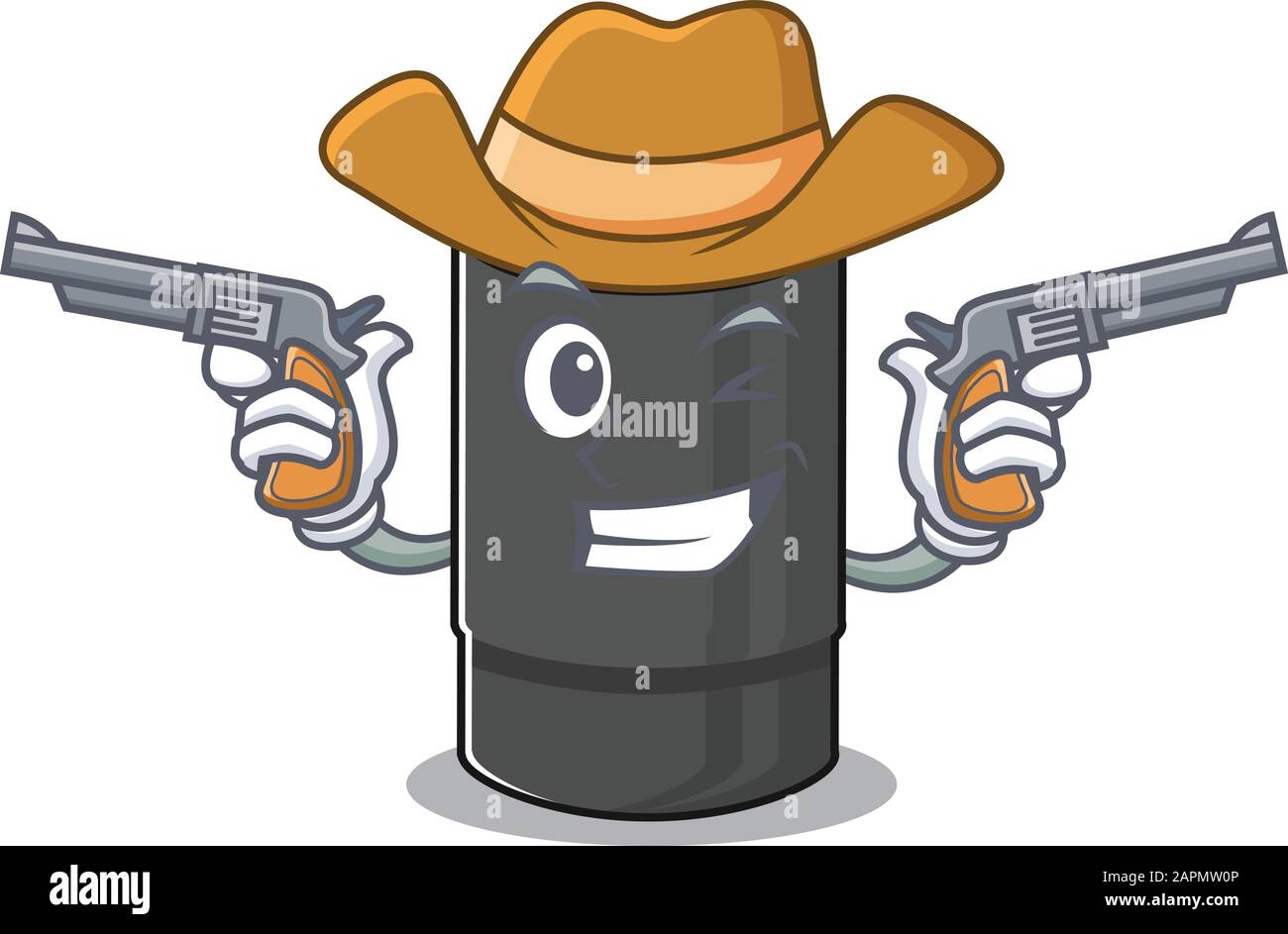 Oil filter dressed as a Cowboy having guns Stock Vector Image & Art Alamy
