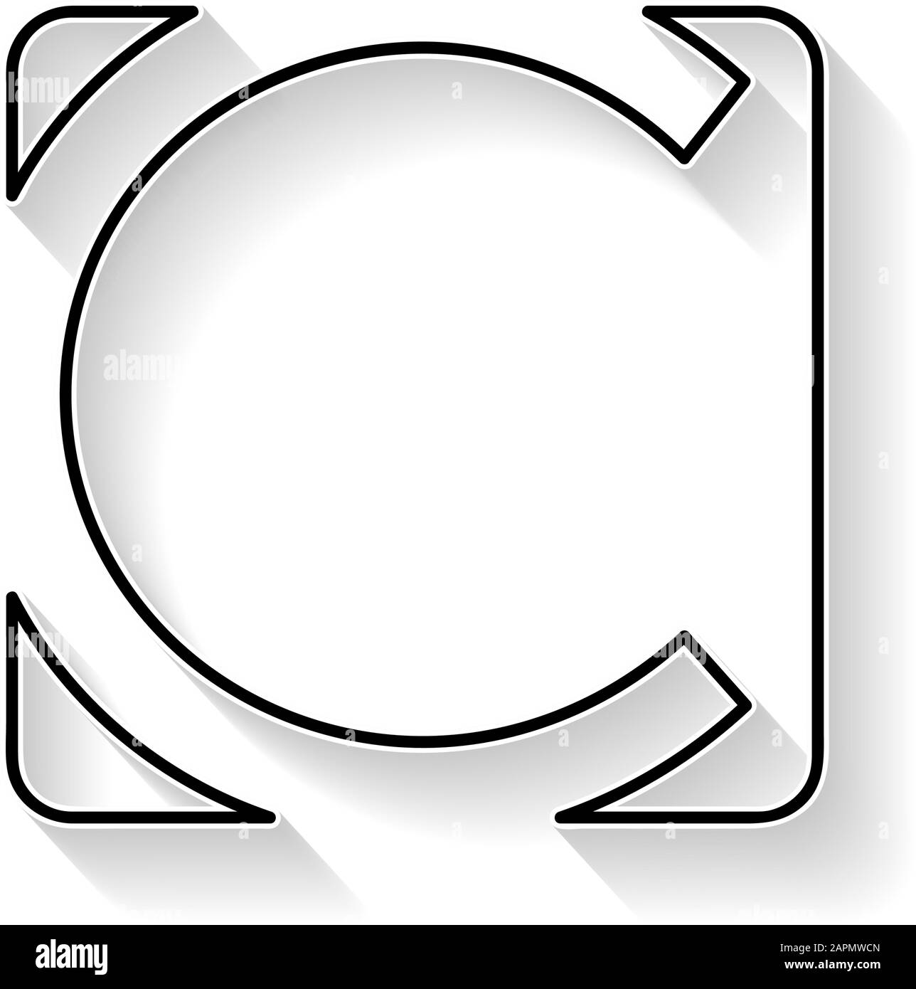 Vector initial letter C. Sign made with black line Stock Vector Image & Art Alamy