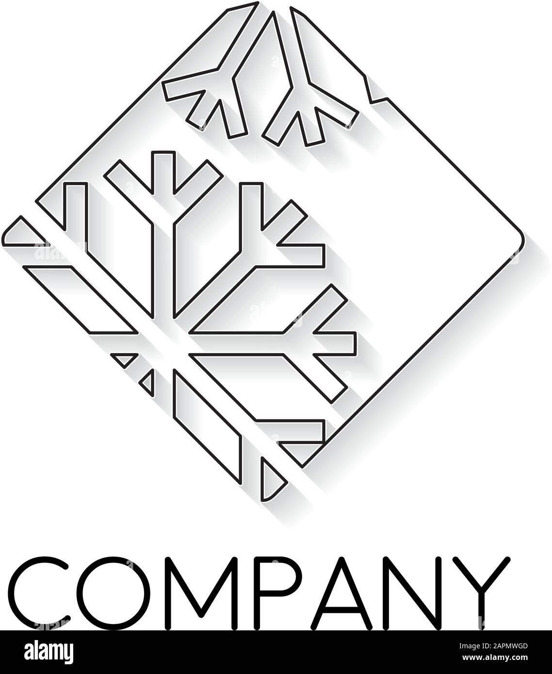 Vector sign abstract ice, in linear style Stock Vector Image & Art - Alamy