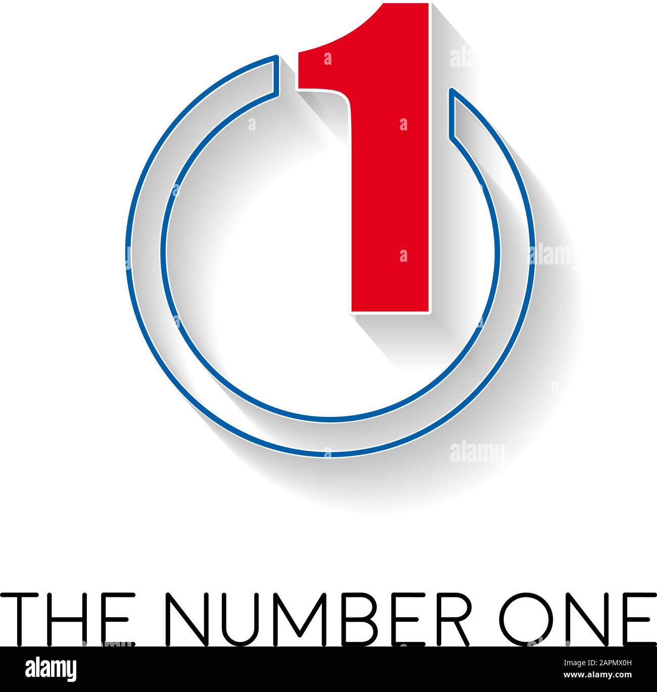 Vector sign number one on the circle Stock Vector Image & Art - Alamy