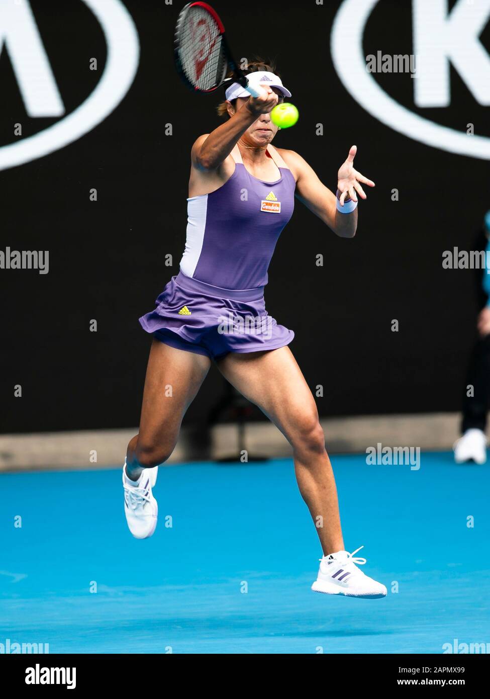 Melbourne, Australia. 24th Jan, 2020. Qiang Wang from China is in action during her third round match at the 2020 Australian Open Grand Slam tennis tournament in Melbourne, Australia. Frank Molter/Alamy Live news Stock Photo