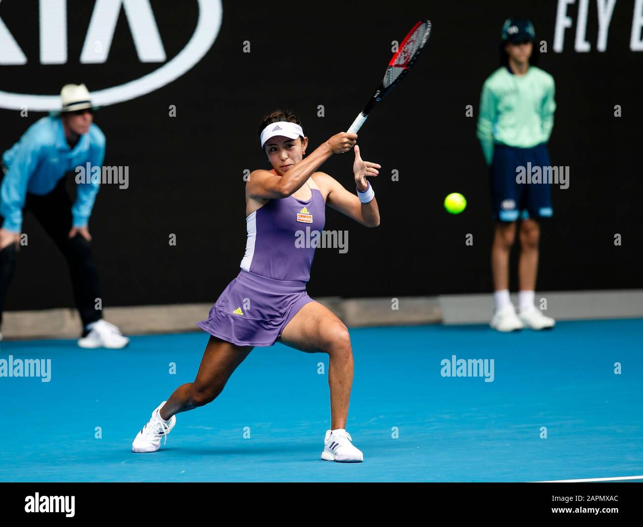 Melbourne, Australia. 24th Jan, 2020. Qiang Wang from China is in action during her third round match at the 2020 Australian Open Grand Slam tennis tournament in Melbourne, Australia. Frank Molter/Alamy Live news Stock Photo