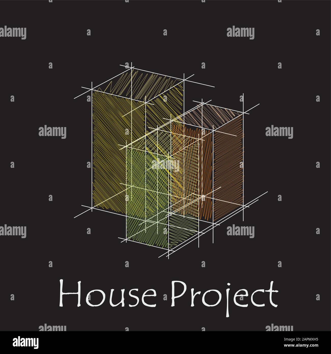 Vector abstract house project Stock Vector Image & Art - Alamy