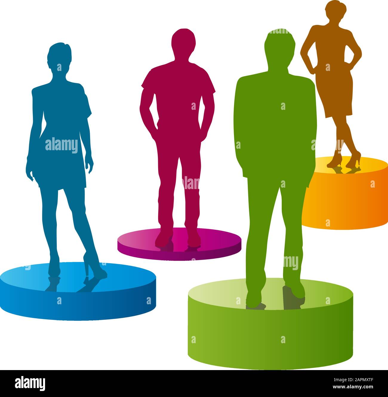 Vector people at the work, teamwork and collaboration Stock Vector ...