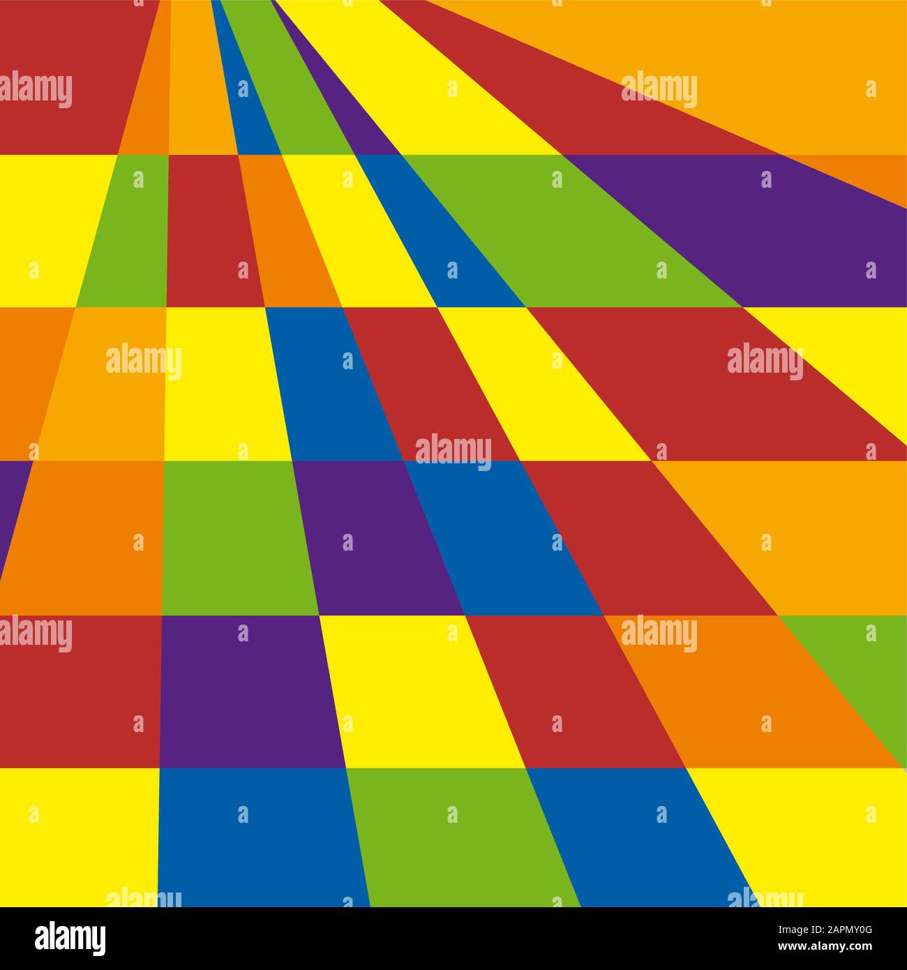 Abstract geometric artwork, chessboard colored Stock Vector