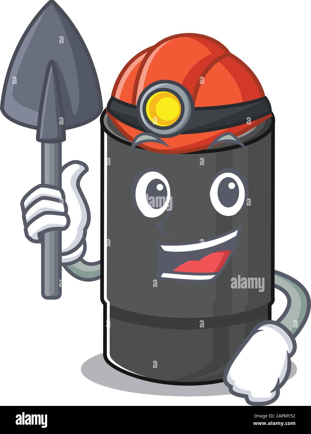 Cool clever Miner oil filter cartoon character design Stock Vector ...