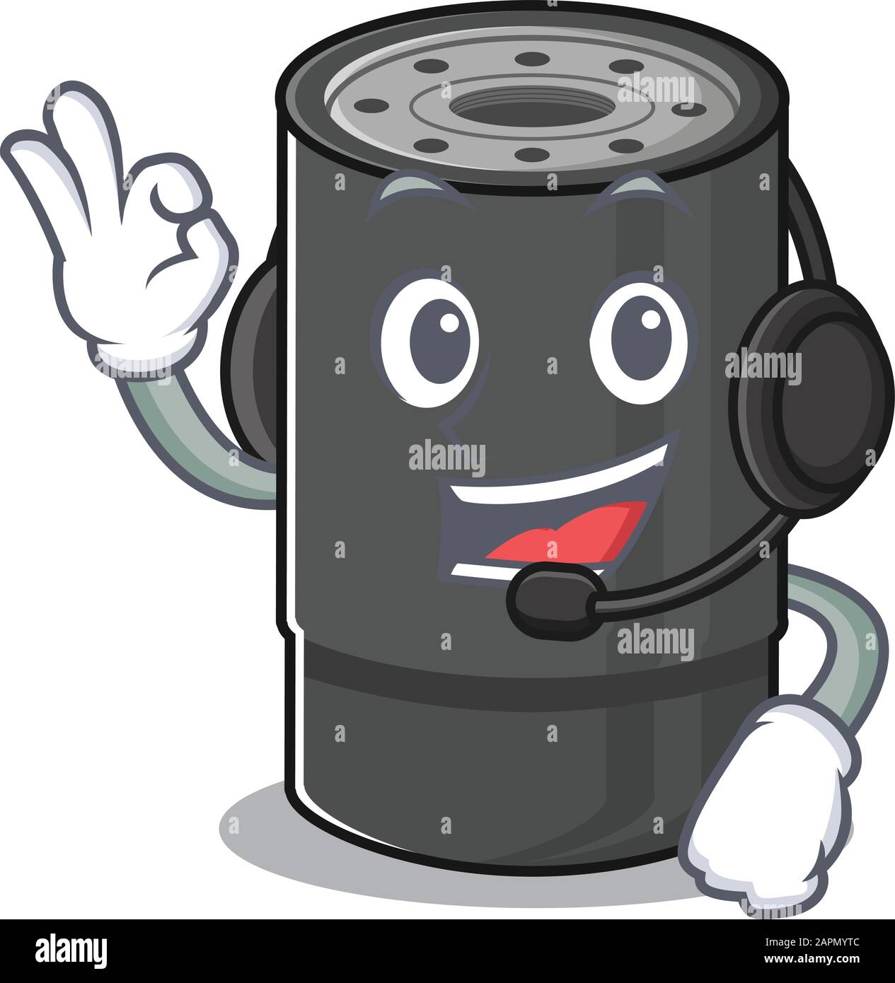 Smiley oil filter cartoon character design wearing headphone Stock Vector Image & Art - Alamy Smiley oil filter cartoon character design wearing headphone Stock Vector Image & Art - Alamy
