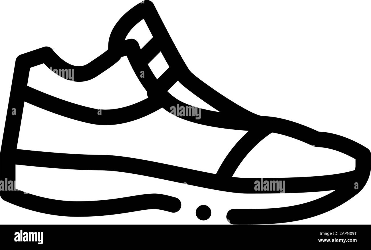 Volleyball Shoes Sneakers Icon Vector Outline Illustration Stock Vector  Image & Art - Alamy