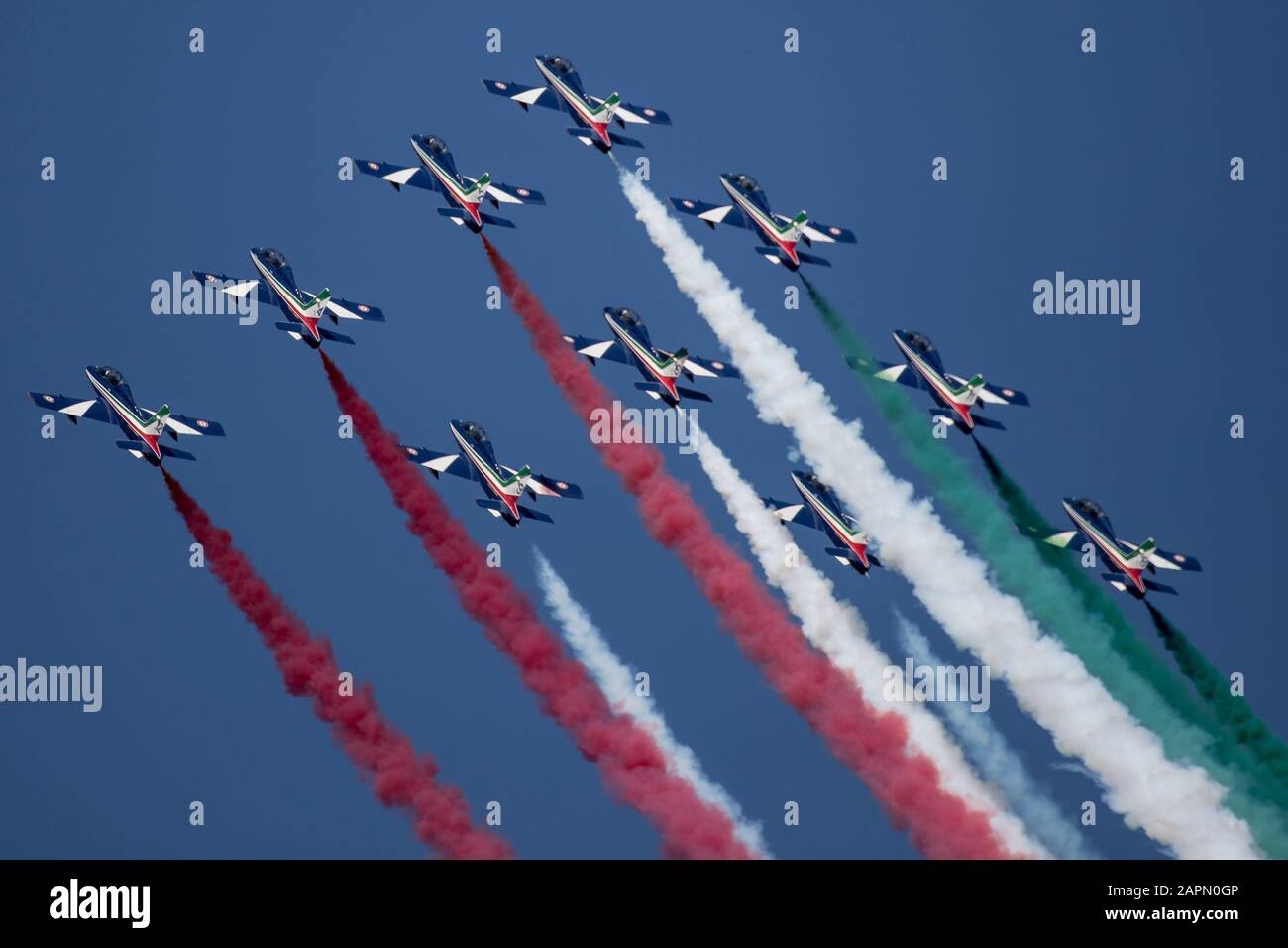 Frecce Tricolori Air display Stock Photo