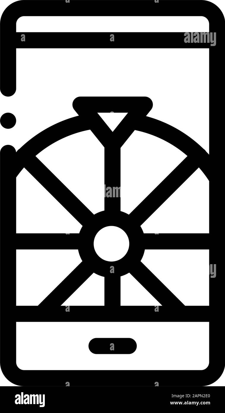 Phone Roulette Icon Vector Outline Illustration Stock Vector Image ...