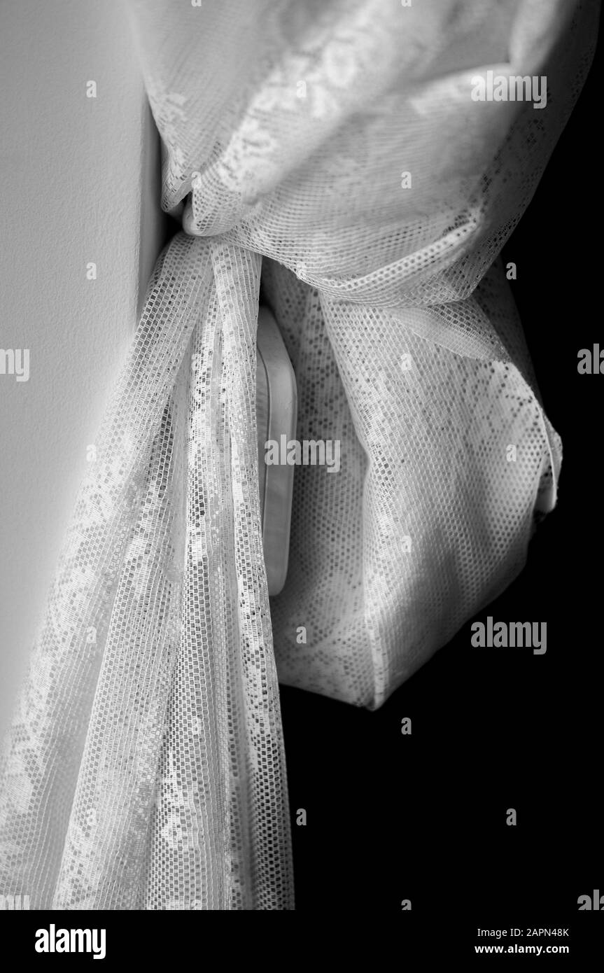 Blue stage curtains Black and White Stock Photos & Images Alamy