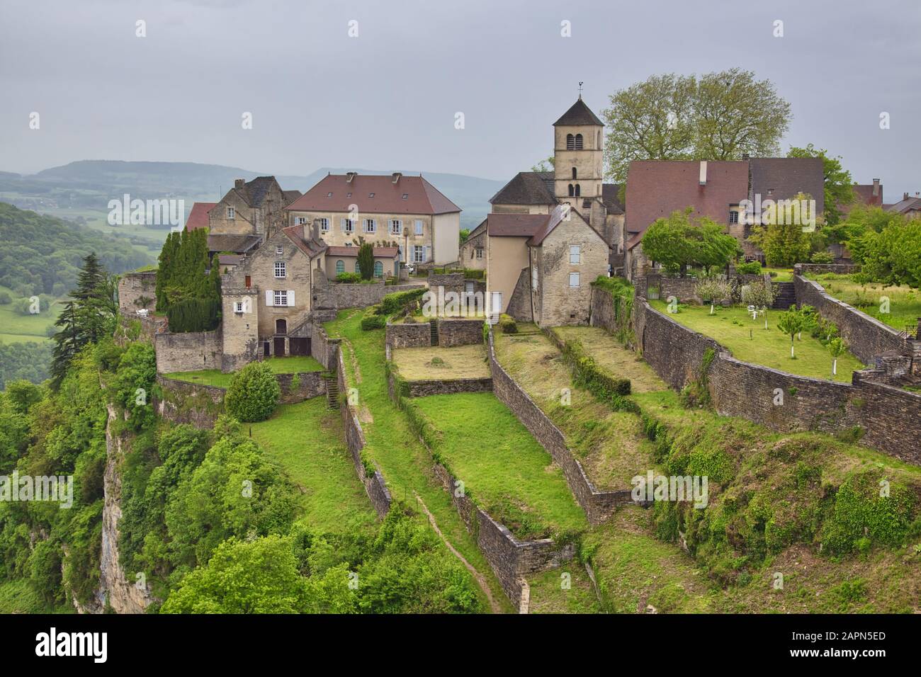 Chateau Chalon In Franche Comte France Is Rated As One Of The Most Beautiful Villages Of France Les Plus Beaux Villages De France Stock Photo Alamy