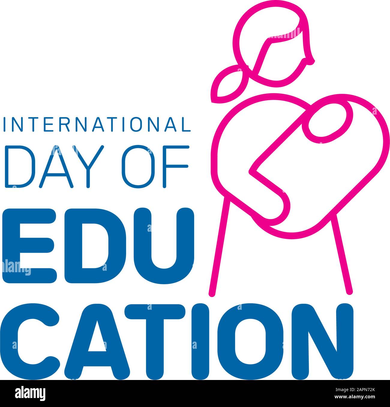 International Day of Education Celebration Vector Template Design ...