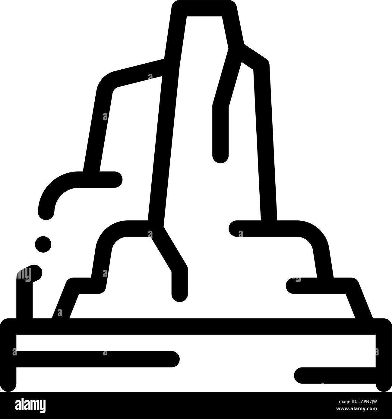 Mountain Skyscrapers Icon Vector Outline Illustration Stock Vector ...