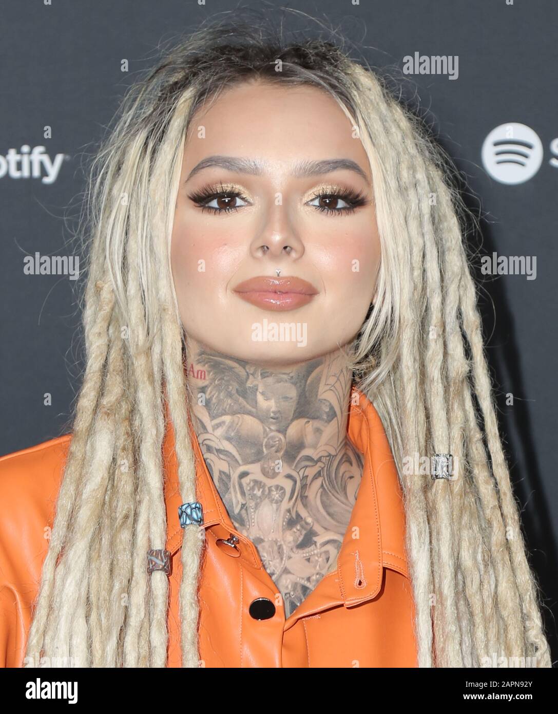 Los Angeles, USA. 23rd Jan, 2020. Zhavia Ward walking the red carpet at