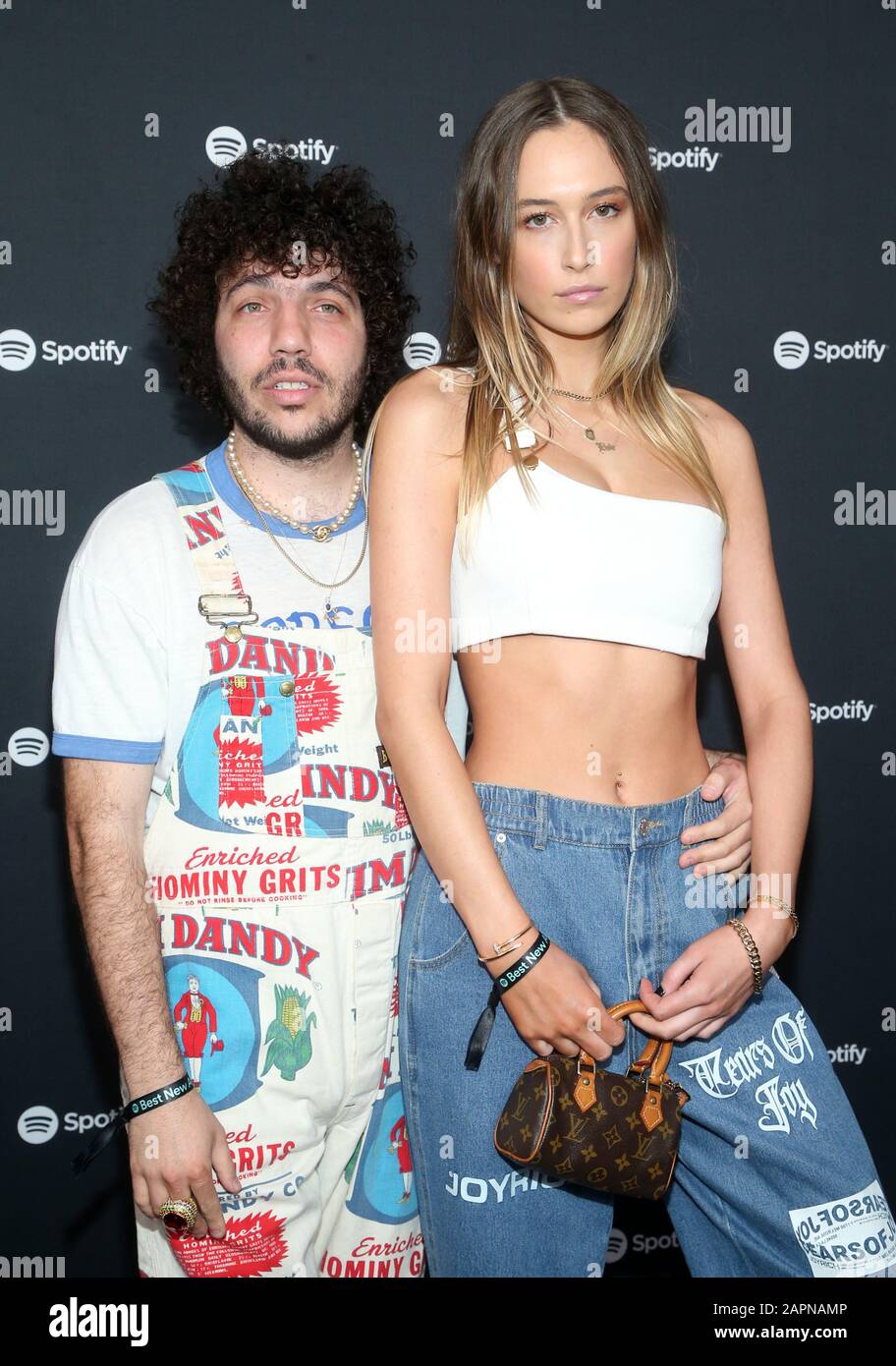 West Hollywood, Ca. 23rd Jan, 2020. Benny Blanco, Elsie Hewitt, at the