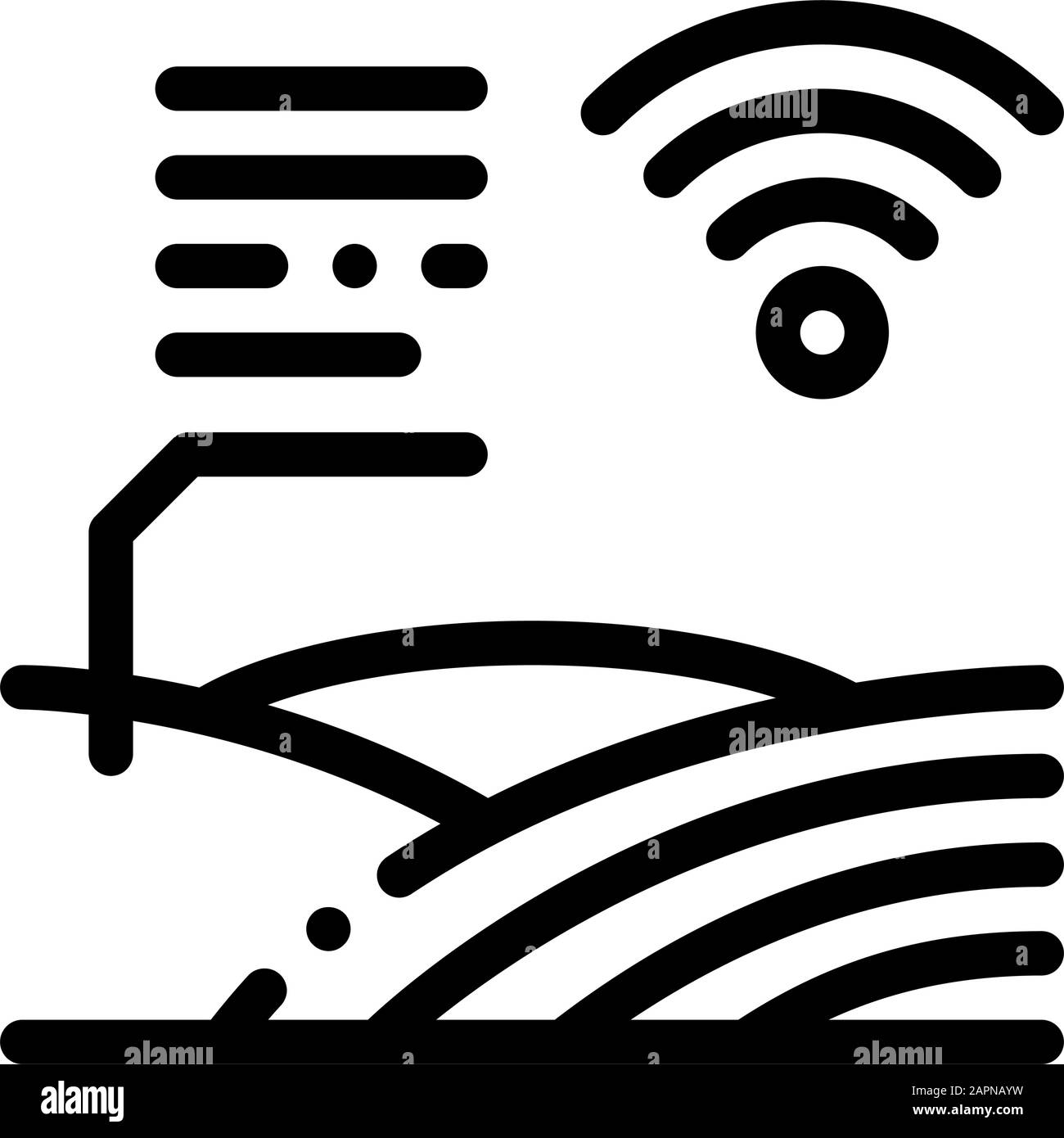 Smart Farm Icon Vector Outline Illustration Stock Vector Image & Art ...