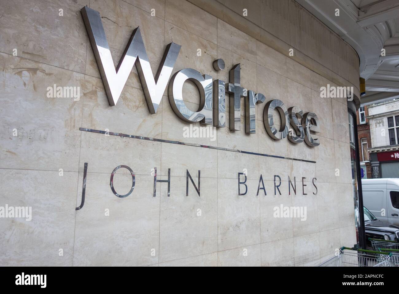 Waitrose Signage Outside Waitrose Partners John Barnes Swiss