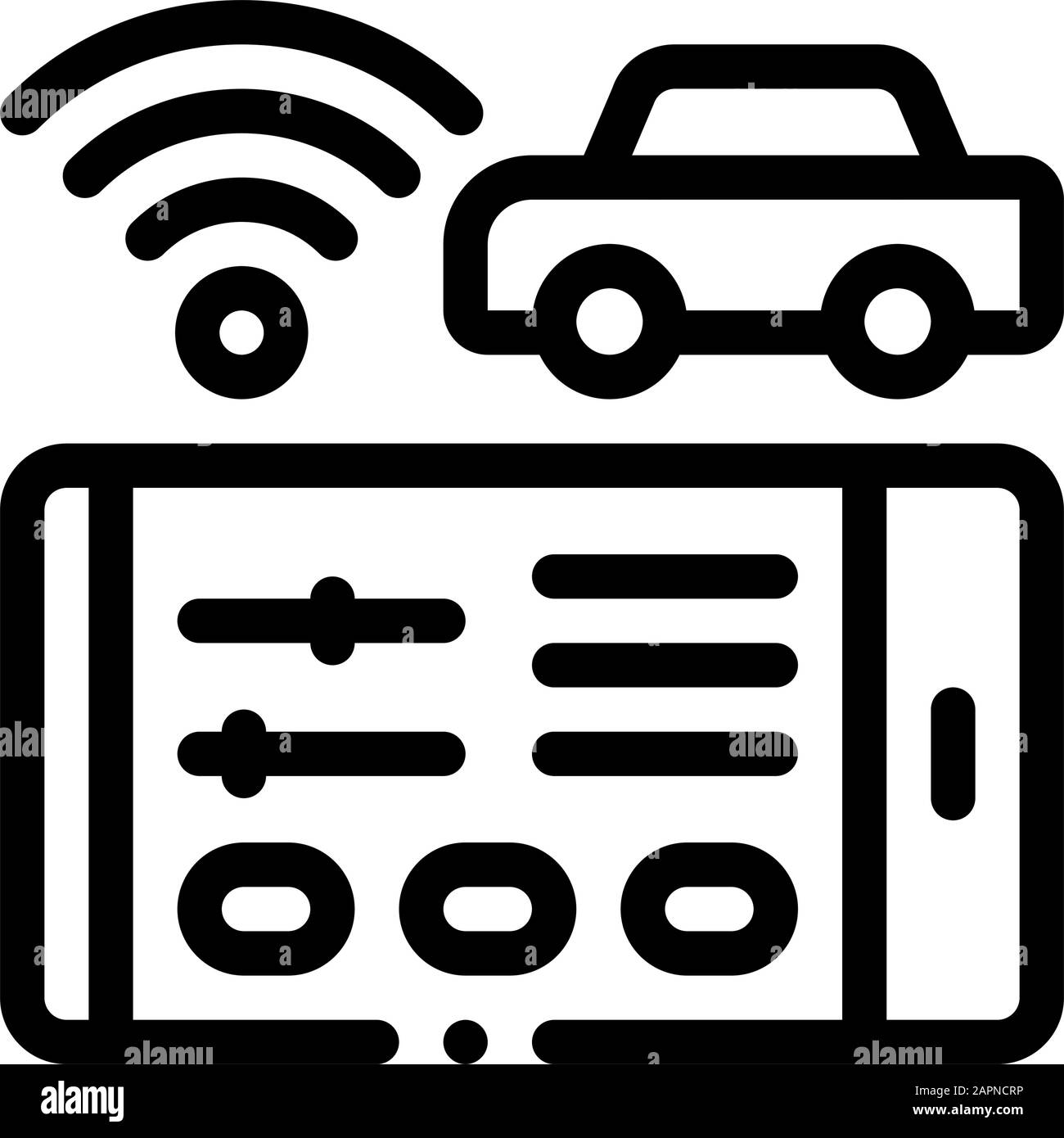 Geolocation Machines via Wi-Fi Icon Vector Outline Illustration Stock ...