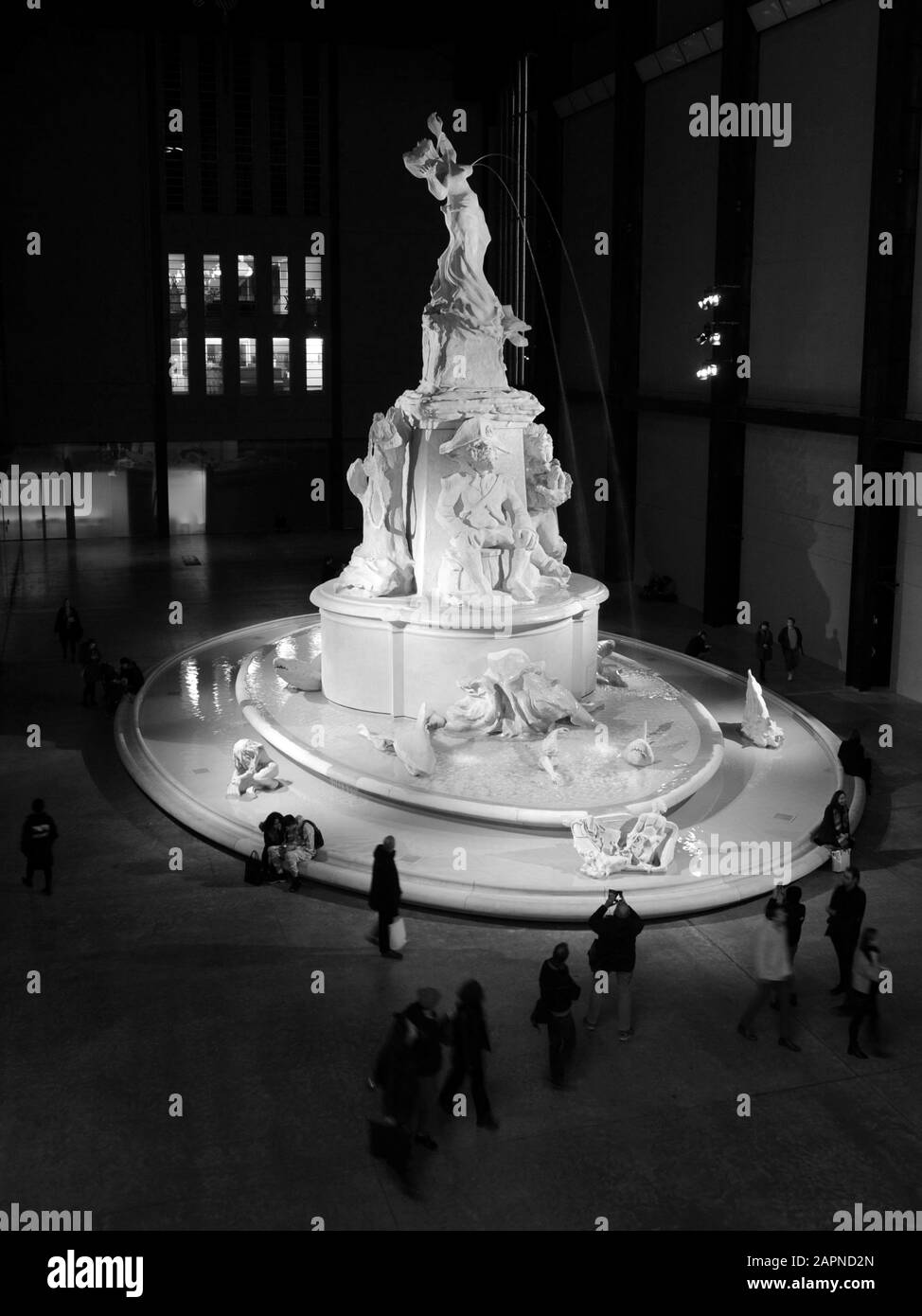 'Fons Americanus' fountain by Kara Walker in Tate Modern Museum, Southwark, London, UK. Stock Photo