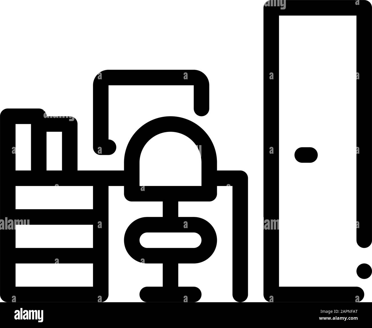 Workplace Rooms Icon Vector Outline Illustration Stock Vector Image ...