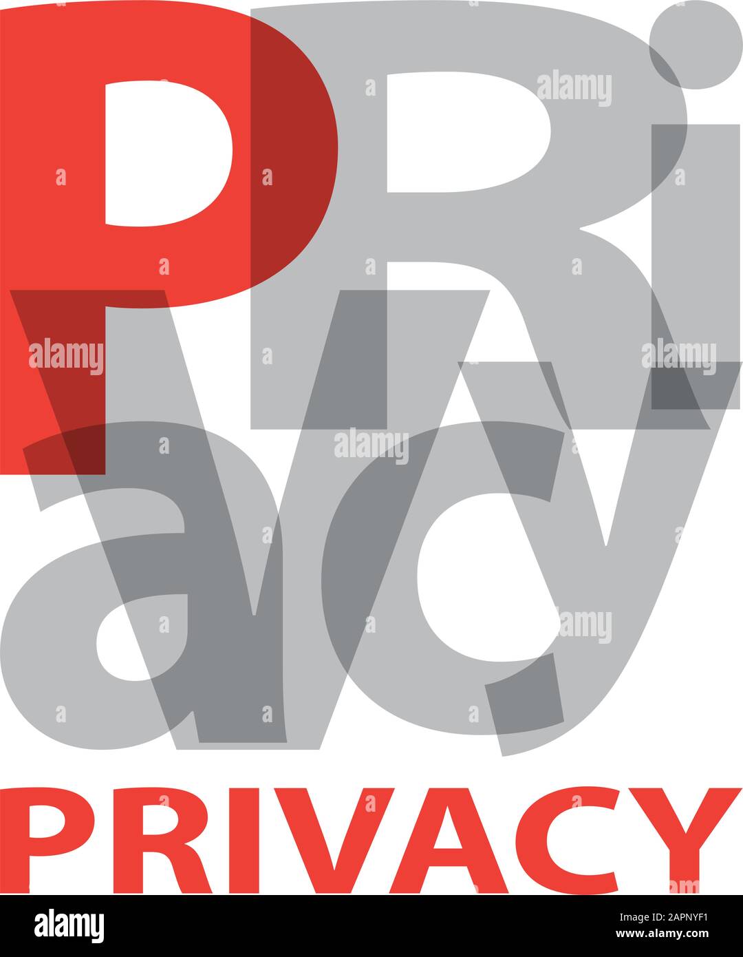 Vector Privacy. Broken text Stock Vector