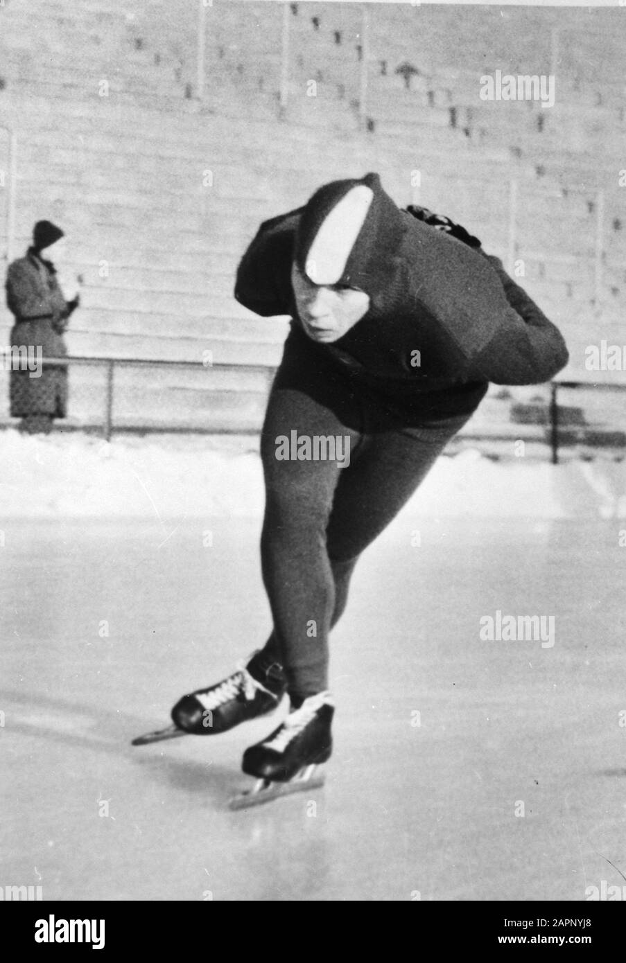 Russian skater in Shilikovsky Date: February 18, 1959 Stock Photo