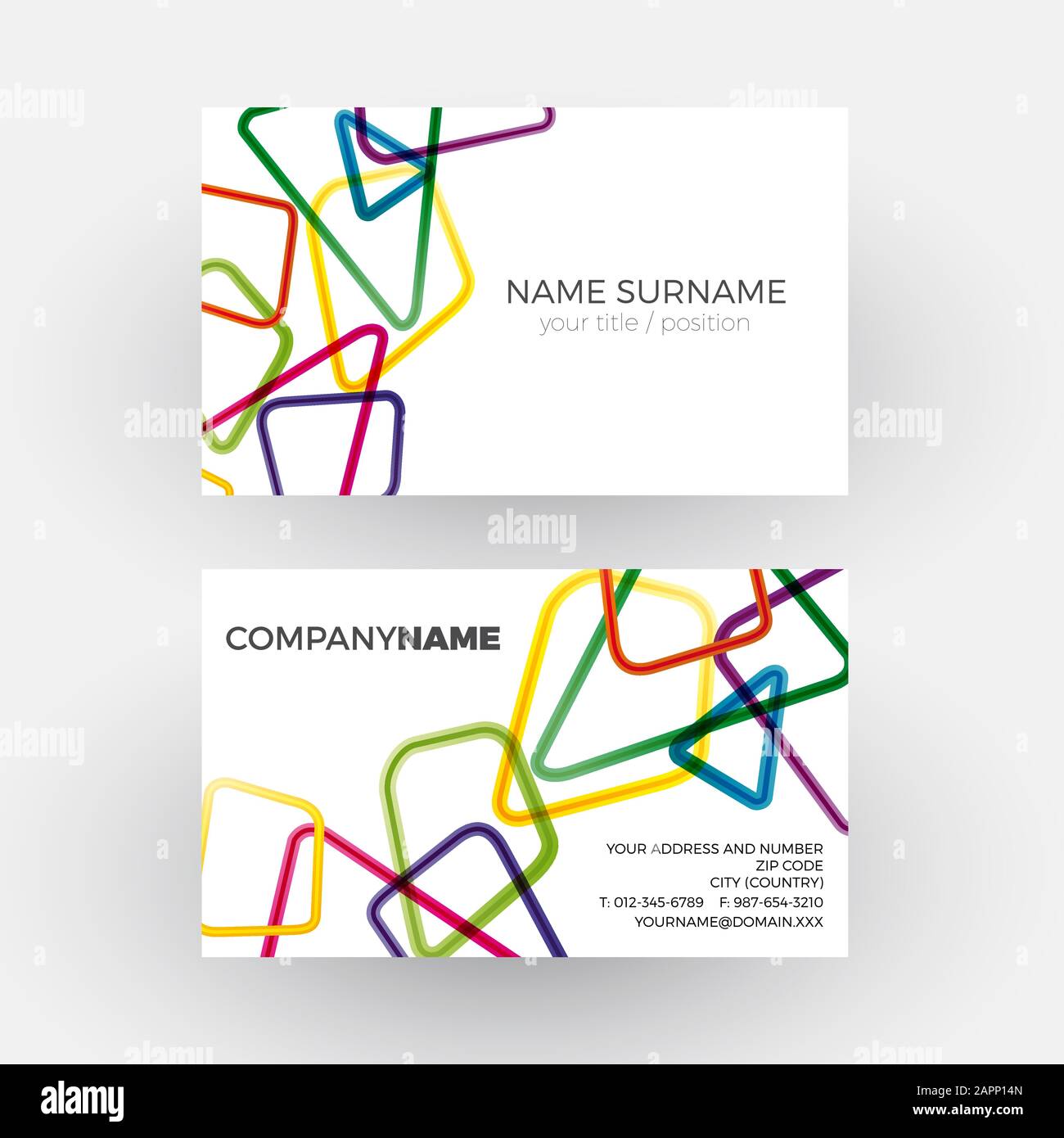 Vector Abstract Geometric Rainbow Polygons Professional Business Card Stock Vector Image Art Alamy Looped 3d abstract rainbow geometric world animation. alamy