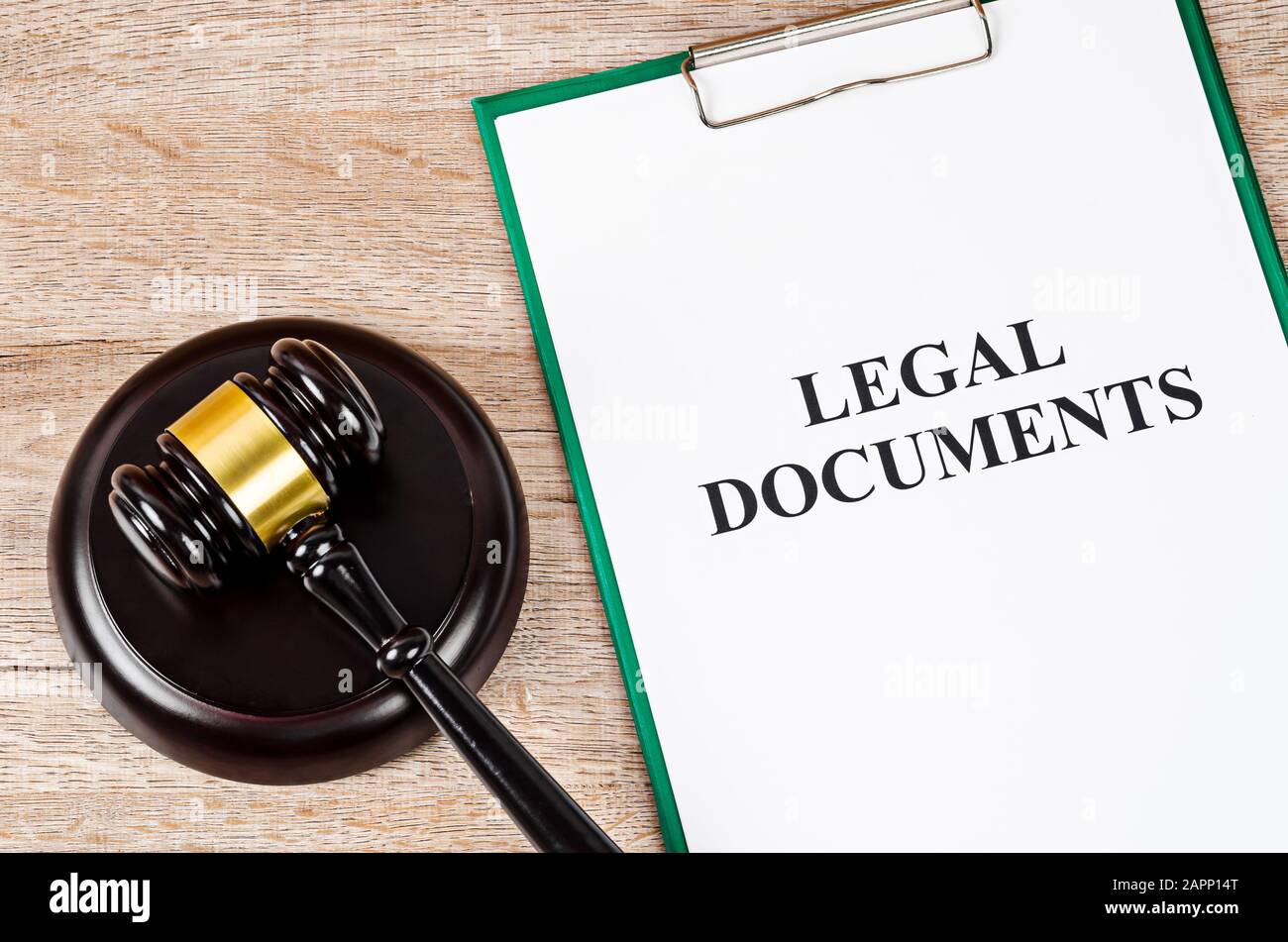 A gavel and legal documents