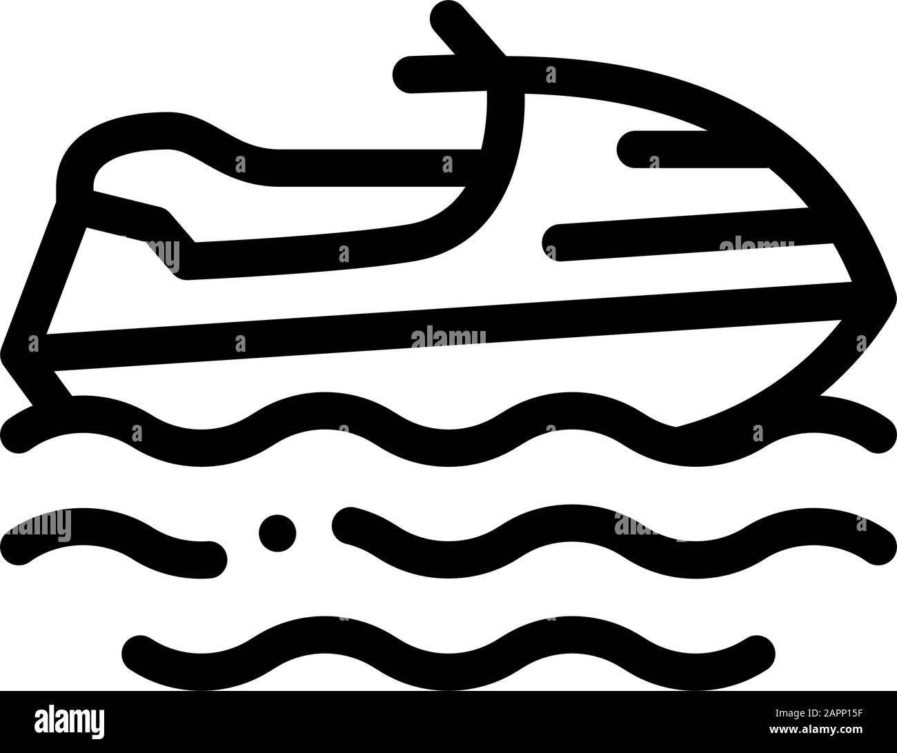 Powerboat Icon Vector Outline Illustration Stock Vector Image & Art - Alamy