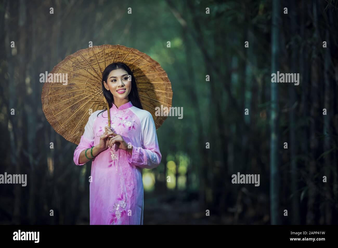 Portrait Of Vietnamese Girl Traditional Dress Ao Dai Is Famous Traditional Costume For Woman In Vietnam Stock Photo Alamy